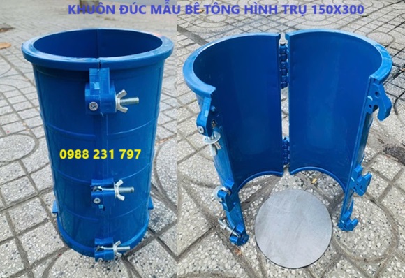 Khuôn đúc mẫu bê tông hình trụ 150x300