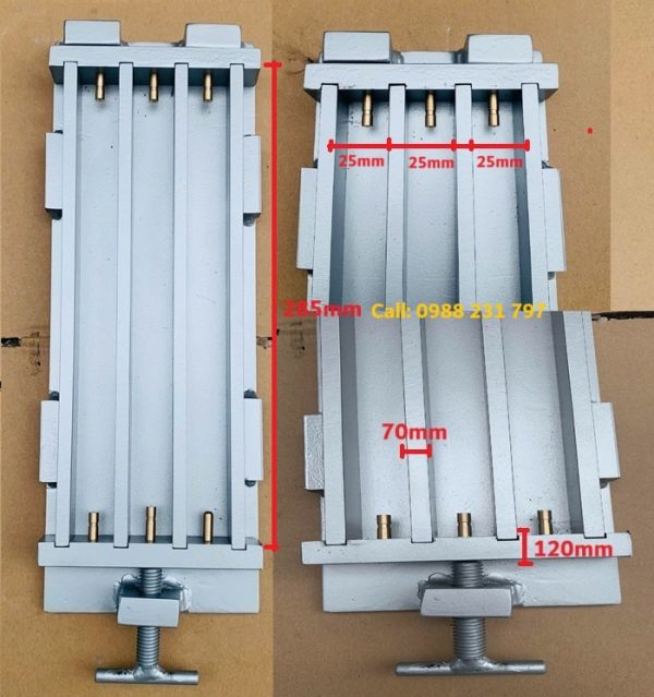 khuôn đo độ co ngót xi măng 25x25x285