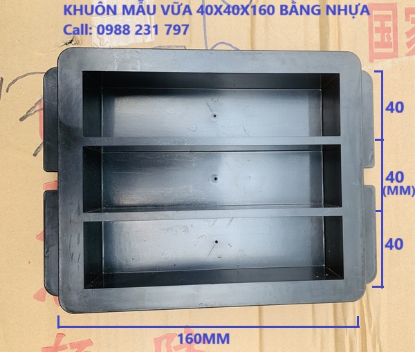 Khuôn mẫu vữa 40x40x160 bằng nhựa