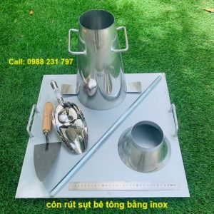 côn rút sụt bê tông bằng inox