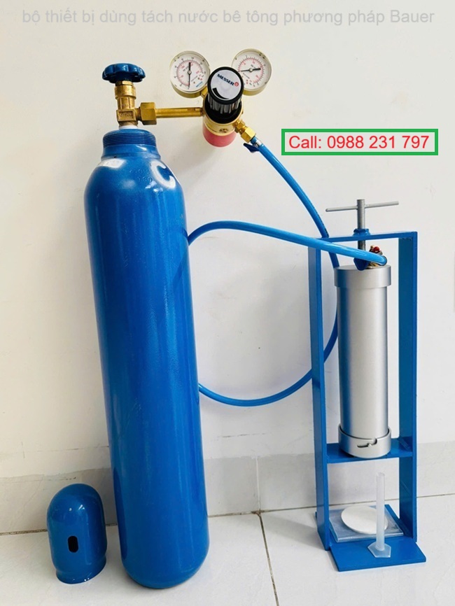 bộ thiết bị dùng tách nước bê tông phương pháp Bauer